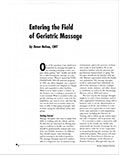 Enter the field of geriatric massage