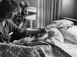 Dawn at bedside of the patient